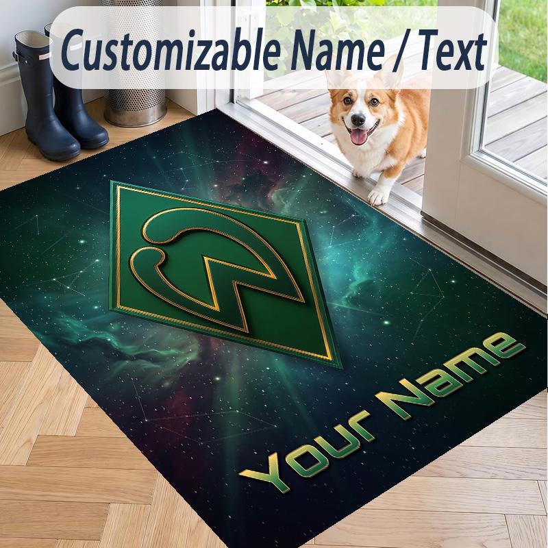 Custom Text Printed Rug Werder Bremen FC Non Slip Floor Carpet For Home Room Decor