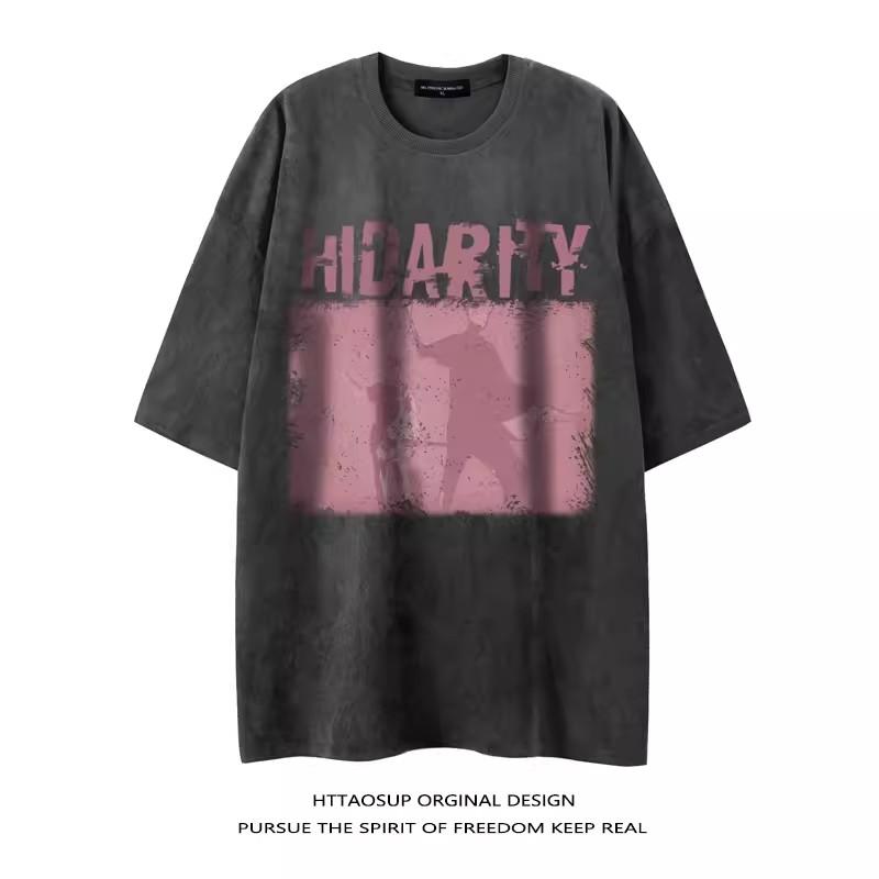 

Винтажные мужские футболки из тяжелой ткани большого размера, летние повседневные мужские футболки с короткими рукавами и круглым вырезом, выстиранные кислотой футболки, топы 3XL