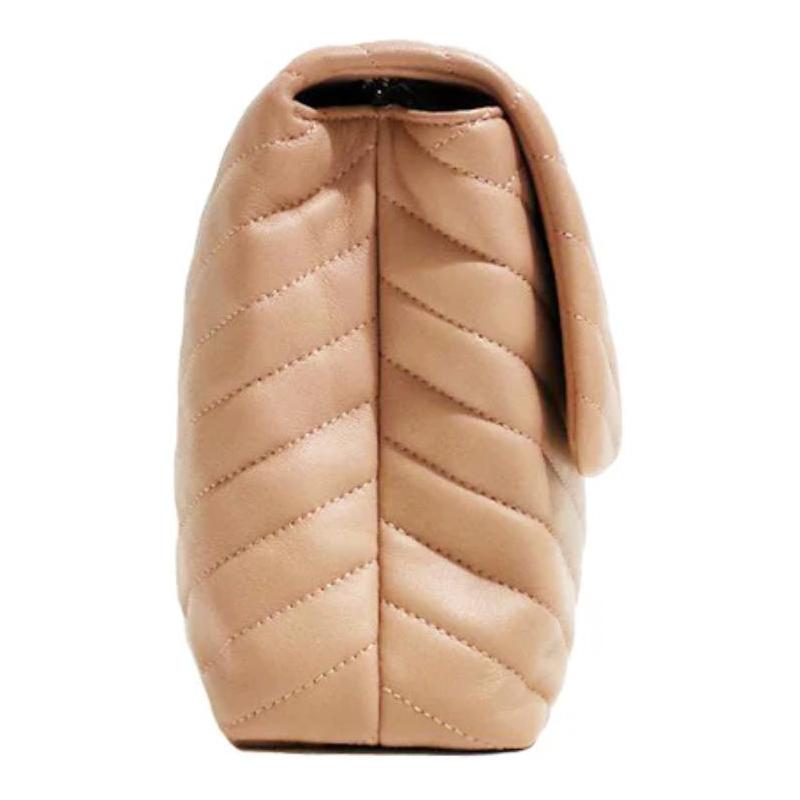 TORY BURCH Kira Herringbone Quilted Chain Leather Shoulder Strap Sheep Leather Small Square Bag Shoulder Crossbody Bag Women's Chrysanthemum 58465-687