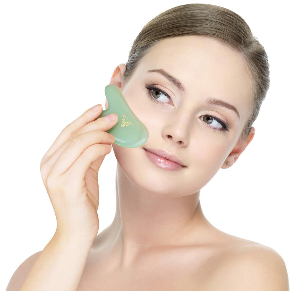 Natural Stone Gua Sha Guasha Plate Facial Massage Guasha Small Face Lift Up Face Massager Mina Heal -