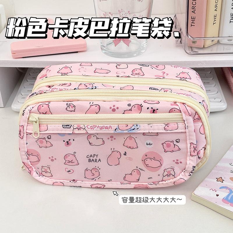 Cute Cartoon Pain Bag Pencil Case Large Capacity Stationery Bag For Students