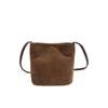 Fashiable Leopard Print Crossbody Bags for Women High End Commuter Retro Faux Suede Bucket Bag Trend Casual Shoulder Bags
