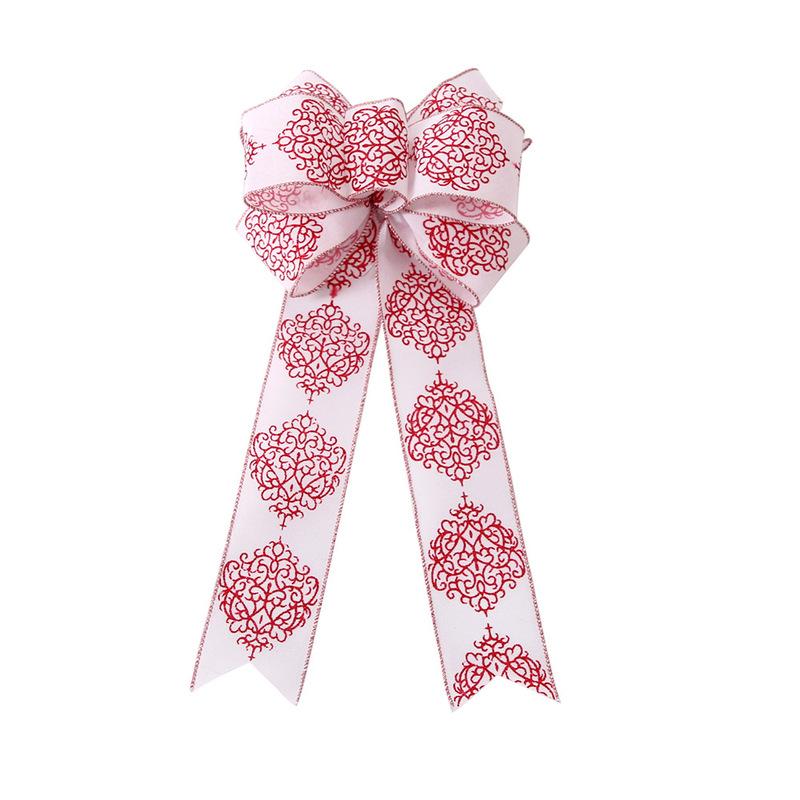 

Дерево Бант Рождественские Украшения Гирлянда Венок Украшение для Рождественской Вечеринки Подвешивание Изготовление White