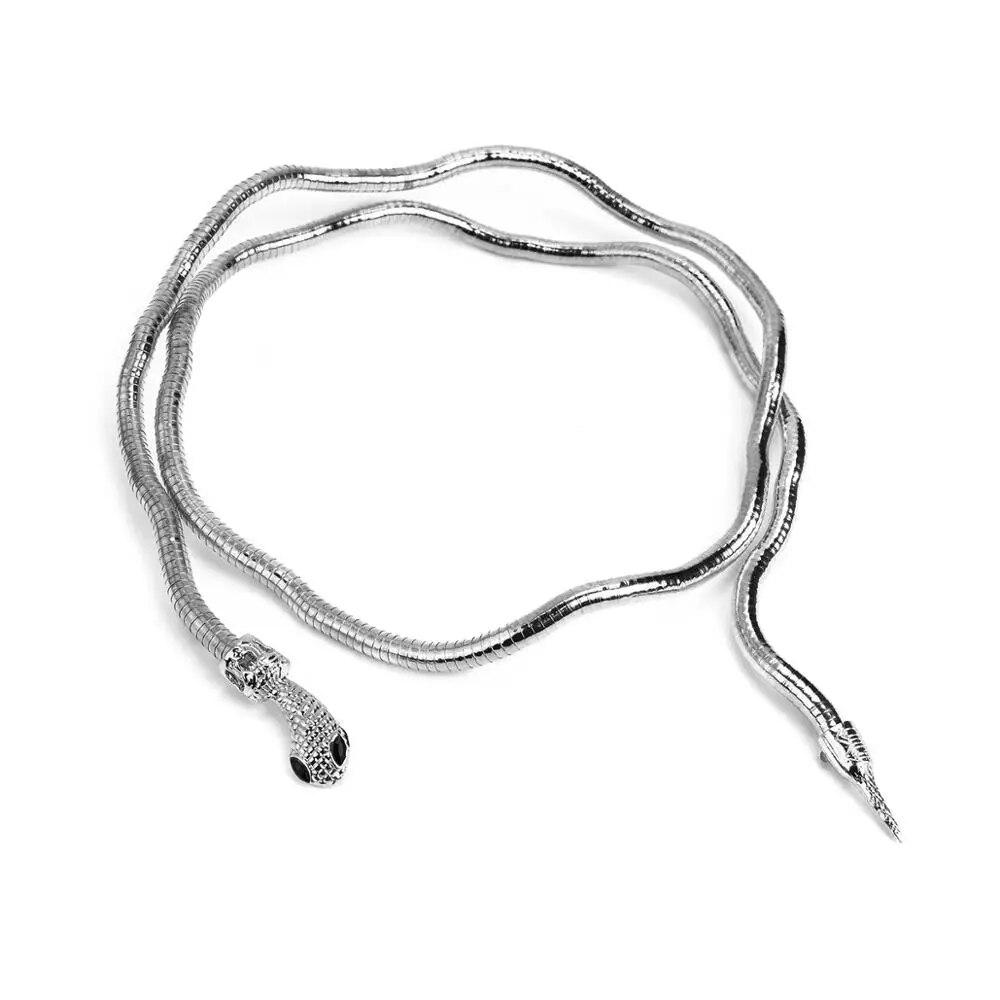 Punk Bendy Snake Náhrdelník Wrap Skládací náramek pro ženy Mužské robustní šperky