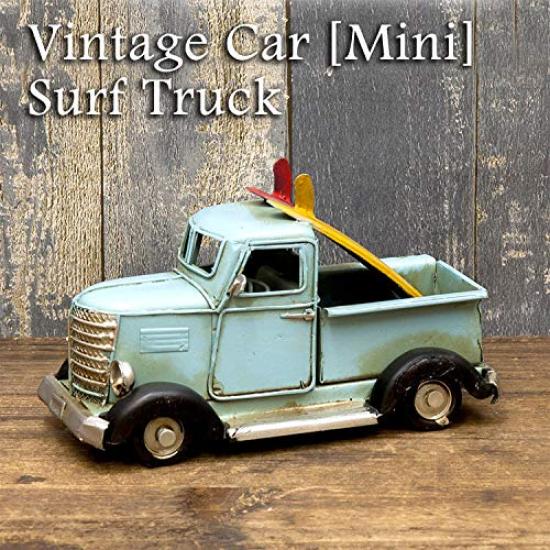 Vintage Miniature Surf Truck Tin Object, 10.5cm High X 17cm Long X 7cm Deep, 0410A-7138, Interior, Car, Automotive, Retro, Interior, American Goods