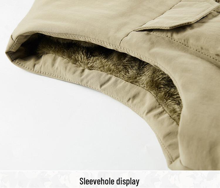 Men's Fleece-Lined Multi-Pocket Vest: Outdoor Down Cotton Photography Gilet, Plus Size, Trendy Dad Style