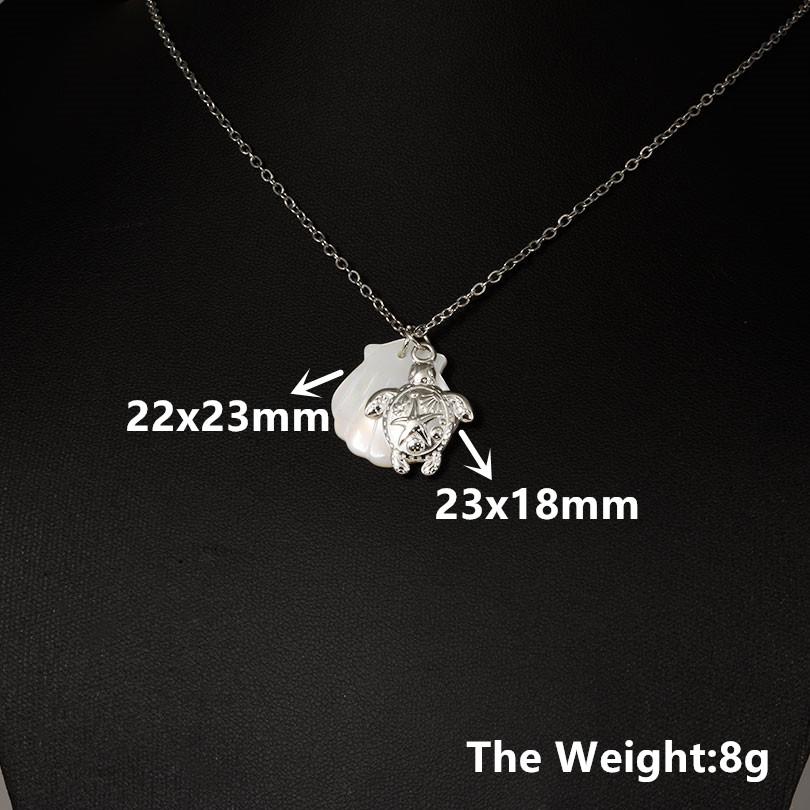 1Pc Stainless Steel Animal Starfish Turtle Octopus Seahorse Pendant Necklaces Vintage Summer Conch Shell Women Collar Jewelry