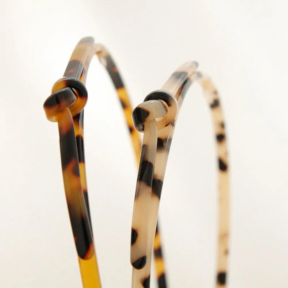 J Lauren Cellulose Leopard Print Pretzel Headband H01240