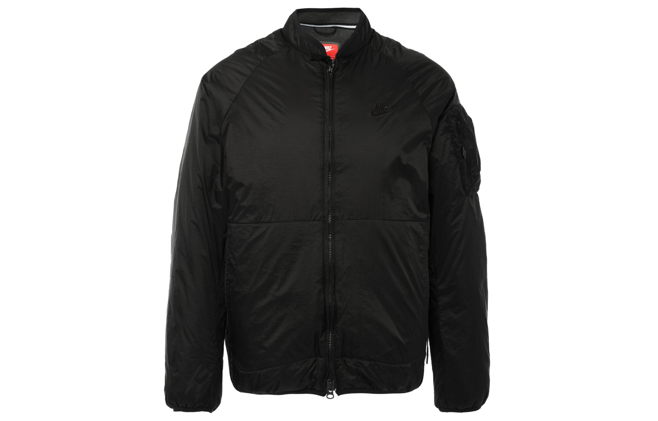 Nike Puffer Jackets Men s Black Baseball Collar Moderate Puffer Jacket FB7859-010 S