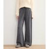 Shexi Women's 100% Wool High-Waisted Wide-Leg Knit Trousers
