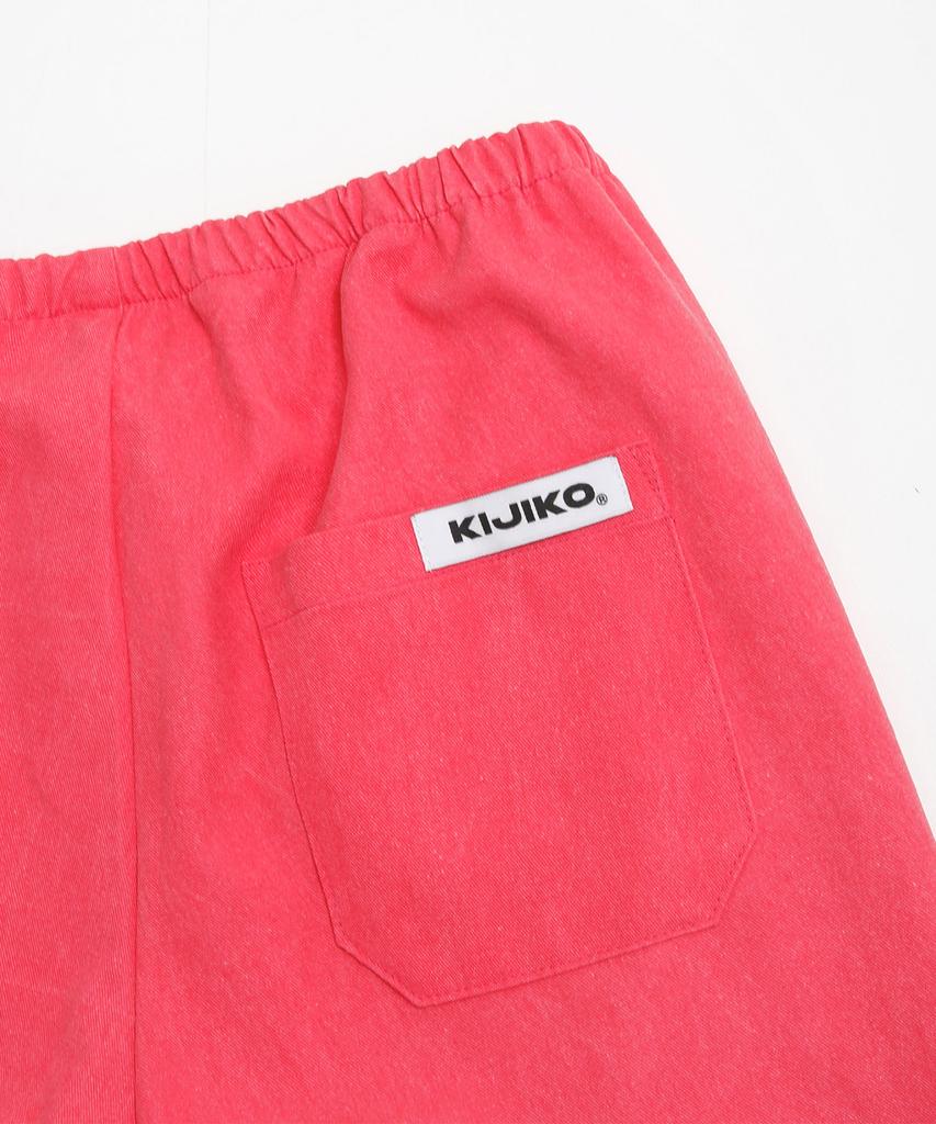 KIJIKO Ke613. Move Pigment Wide Pants Red