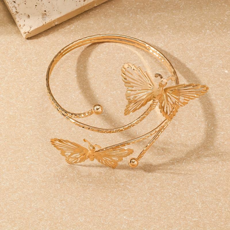 

1шт регулируемый открытый браслет-манжета элегантный минималистский браслет для женщин бохо шик праздничная одежда золотой сплав золотой