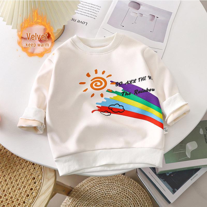 Autumn 2025 Pure Cotton Long-Sleeve Sweatshirt for Boys and Girls