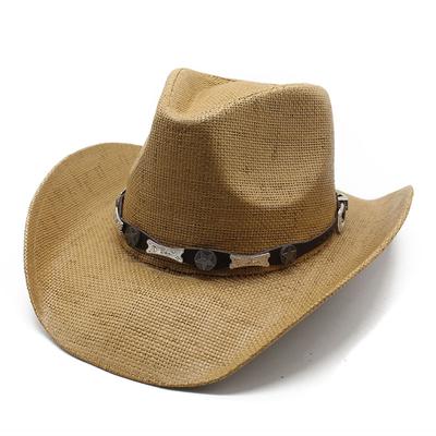 Vintage Western Cowboyhut Hochwertiger Zylinder Ritter Cowboyhut Herren- und Damenmode Sommer Strandschatten