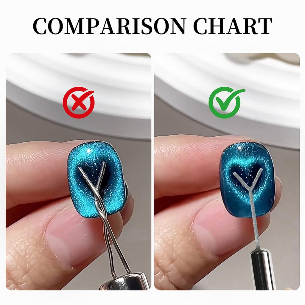 2/4/7pcs Nail Art Magnet Set With Iron Strong Magnetic Rod Heart Rabbit KT Cat Shaped Cat's Eye Polishing Effect Nail DIY Tool