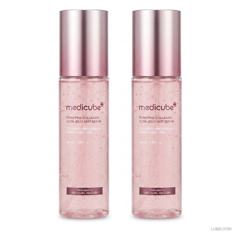 Medicube PDRN Pink Collagen Glow Jelly Mist Serum 100ml+100ml (+Free gift)
