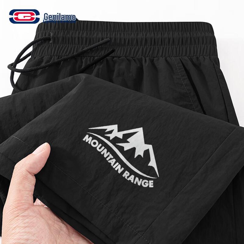 GENIOLAMODE Men s Ice Silk Breathable Casual Shorts M