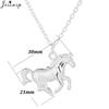 Lucky Running Horse Pendant Necklace Women Jewelry Cute Animal Horseshoe Horse Necklaces Mother's Day Accessories