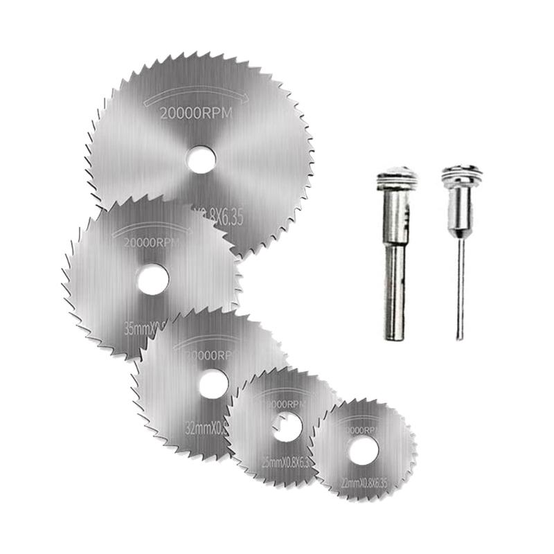 

7Pcs/Set Circular Saw Cutter High Speed Steel Woodworking Cutting Discs for Woodworking Rotary Tool 1 серебряный