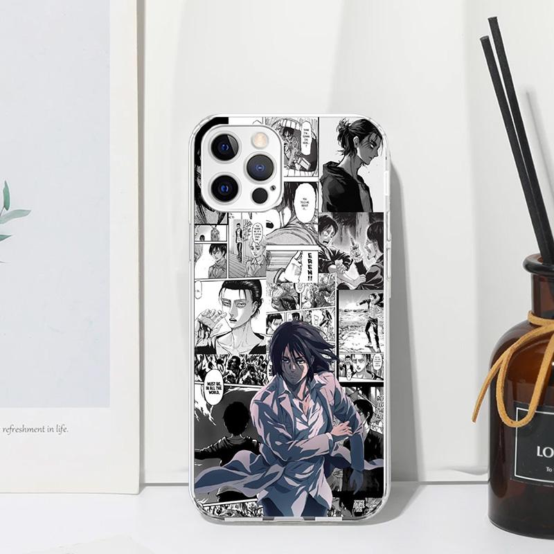 Attack-Titan Anime Phone Case For Iphone 17 Air 16 15 Plus 16E 14 Pro Max 13 Mini 12 11 7 8 SE Fundas Soft Back Cover 17 Air 16