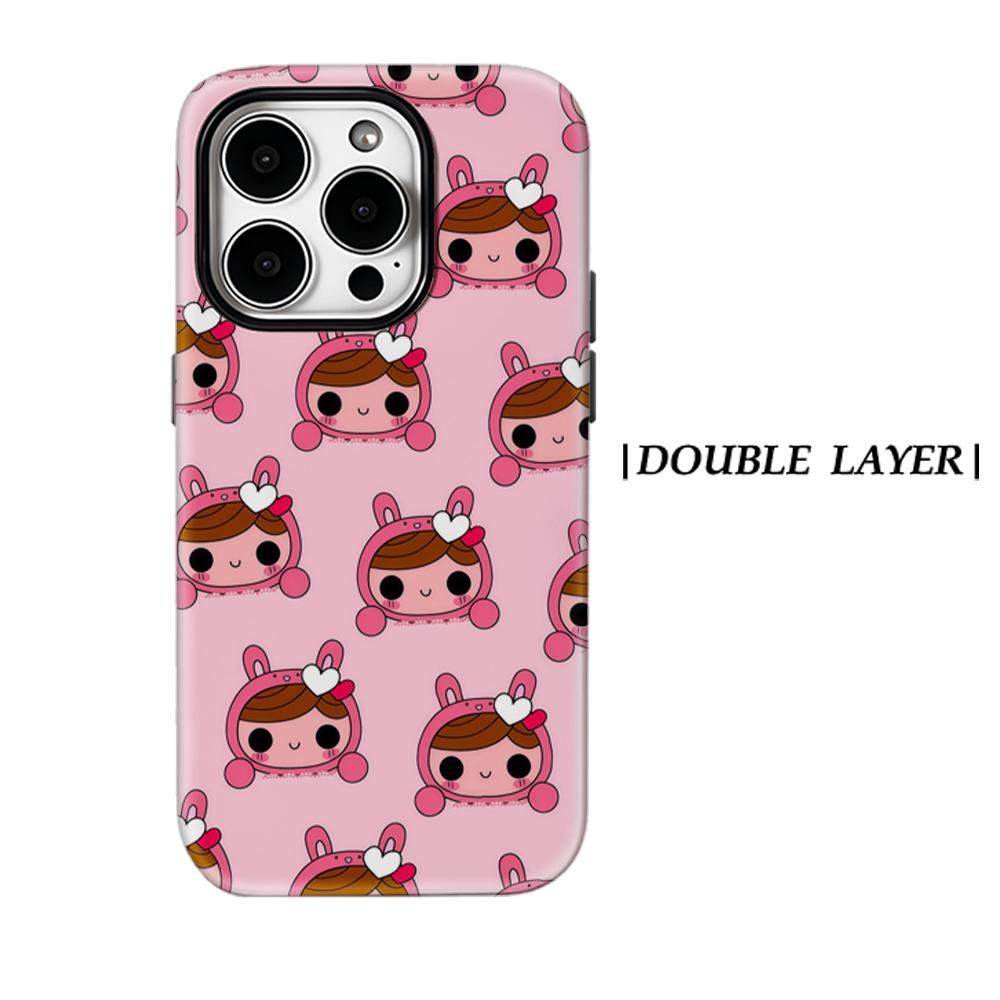 

Bunny-EaredFor Magnetic Phone Case for IPhone 17 16 15 14 13 Pro Max Plus Single Double-layer Tough Case IPHONE13