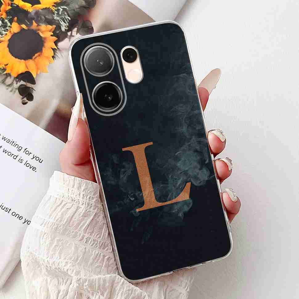 For vivo V60 5G 6.67" Case Popular Letters A-Z Crown Soft Silicone TPU Cover For Vivo v60 5G VIVO V2511 Bumper Phone Shell Coque