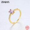 925 Sterling Silver Fashion Zircon Ring for Women Simple Luxury Wedding Jewelry Party Gift