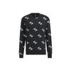 Men's Black All-Over Print Logo Crew Neck Sweatshirt HE7447