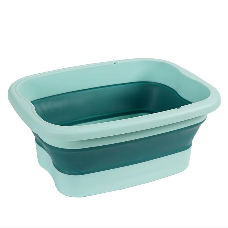 Foldable Pedicure Bathtub Leisure Massage Foot Bucket Portable Household Sauna Feet Tubs Simple Bathtub Bathroom Accessories зелёный