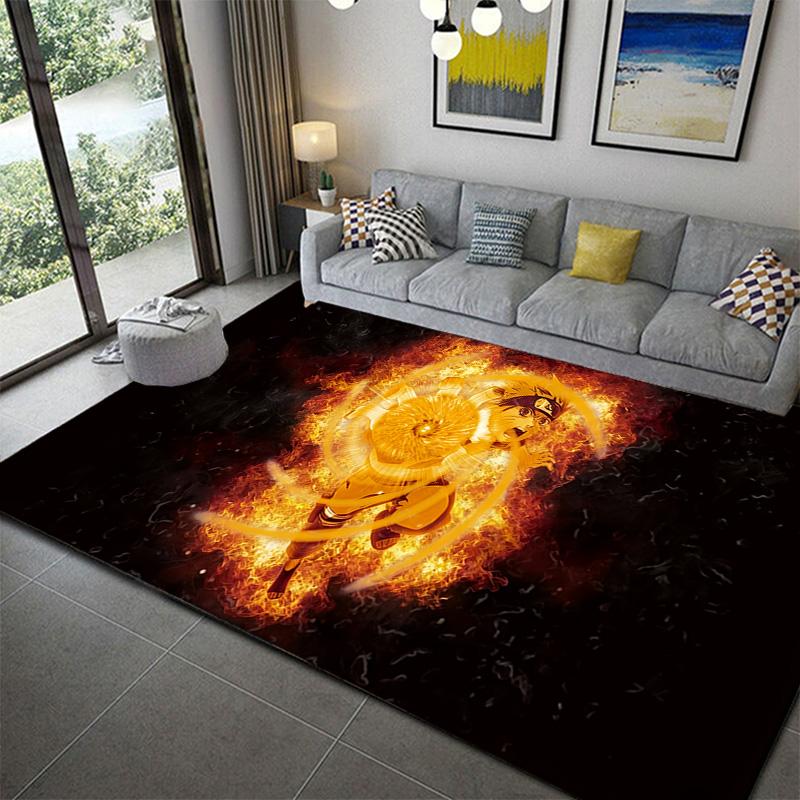 Naruto Ancient Ninja Pattern Rug Washable Soft Non-Slip Carpet for Game Room