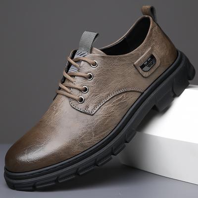 Casual Leather Shoes  Spring and Autumn Comfortable Breathable Work Shoes for Men