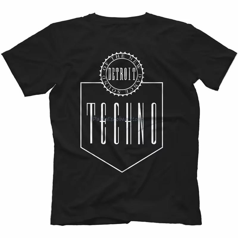 2025 new Techno The New Dance Sound Of Detroit TShirt 100 Cotton Vinyl Cd Bodybuilding Tee Shirt S