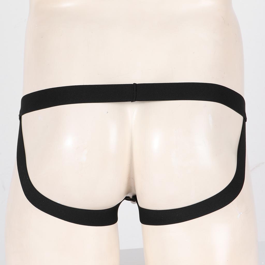 Mens Beaded Strappy Thong Underwear Low-Rise Hollow Out G-String Crotchless Lingerie Bold Design Sensual Clubwear