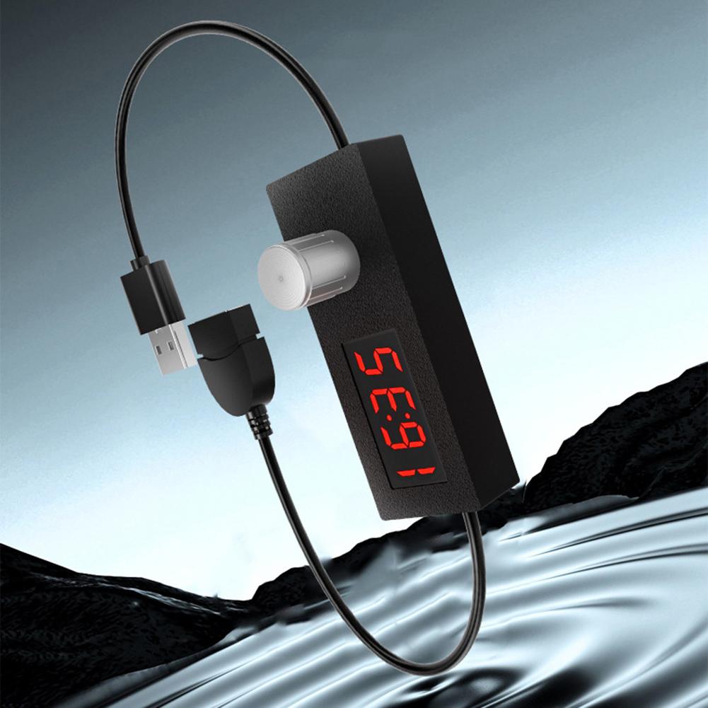 USB Timer Power Off Switch with Adjustable Countdown Settings for Home Use Compact Design with Digital Display