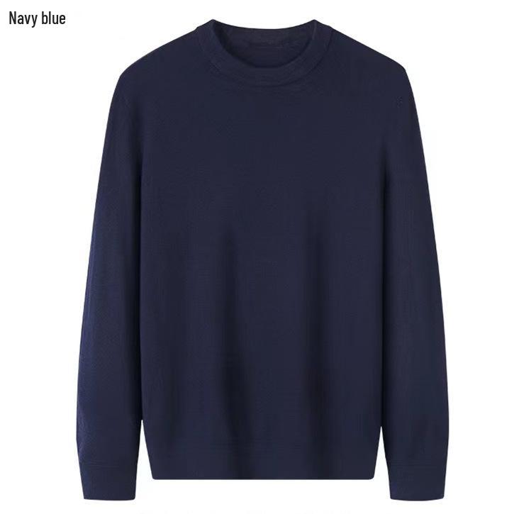 Herren Pullover mit Rundhalsausschnitt, einfarbig, aus Wolle, 2026 - Neue lässige Strickware für Herren