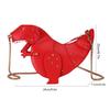 Dinosaur Shoulder Handbags 3D Rivet Dinosaur Purse Animal Style Bags Zipper Crossbody Wallet Messenger Bag for Girl
