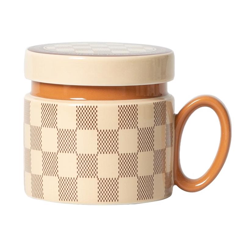 Changqi Vintage Ceramic Coffee Mug with Lid
