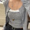 Vintage Resin Oval Adjustable Pendant Necklace - Versatile Sweater Chain Fashion for Women