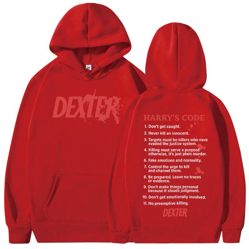 TV Play Dexter Morgan Harry's Code Hoodies Men's Women Casual Oversized Sweatshirts Fashion Vintage Hooded Pullovers Streetwear