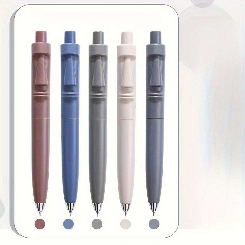 5pcs Stone Statue Click Pens, High Capacity Chubby Pens for Smooth Writing and Comfortable Use