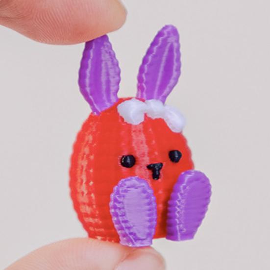 6 st påskminikaninfigurer Harts Små kaninäggsdekorationer för dockhus Sagoträdgård Dekoration Vårfestpresenter