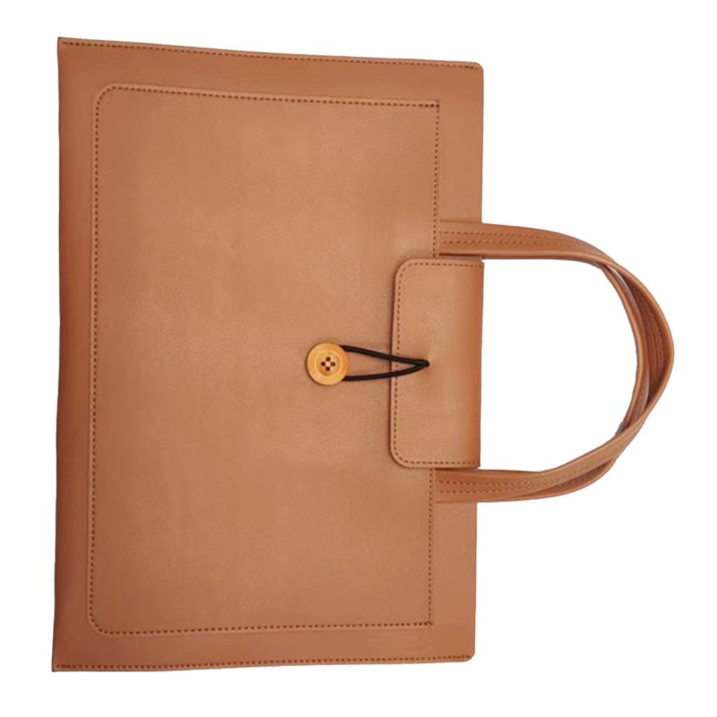 PU-Leder-Computertasche Dünn Leicht Handgehaltene Laptop-Tragetasche mit Bequemem Griff für Reisen Geschäftsreise