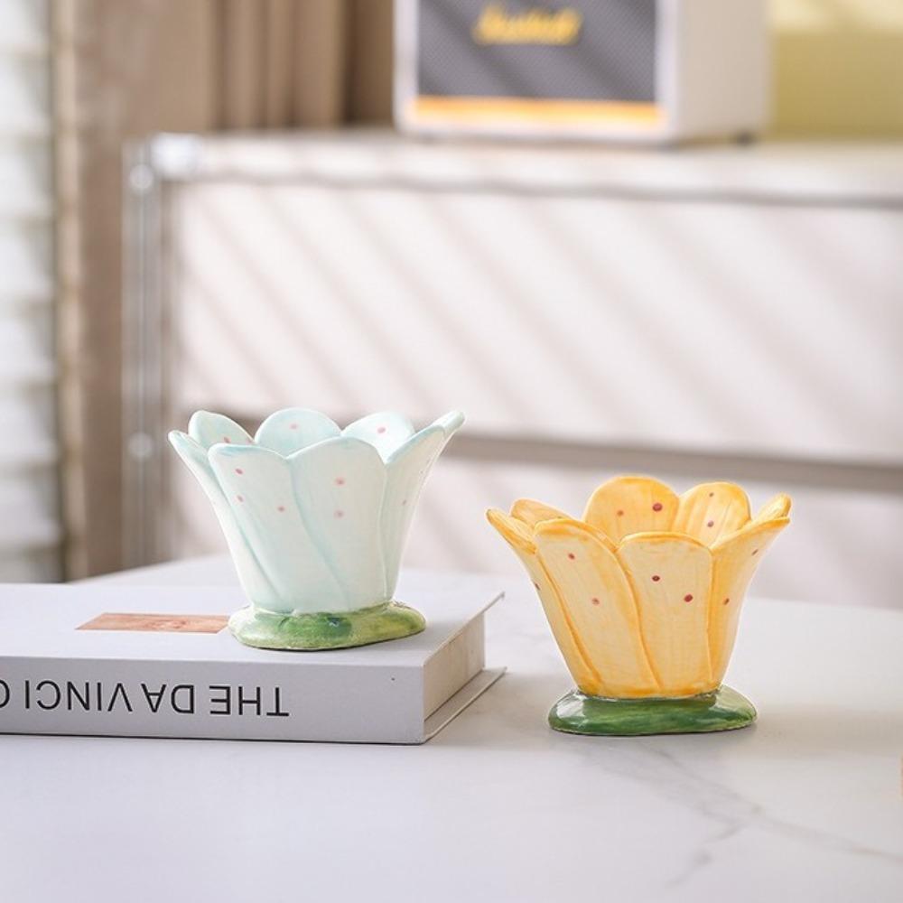 Handmade Ceramic Tealight Candle Cups Minimalist Design Aromatherapy Candle Cup  Home Decor