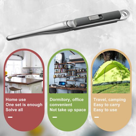 Useful Sturdy Construction Hanging Hole Lightweight Food Serving Grill Food Tongs for Kitchen Grilling Clip