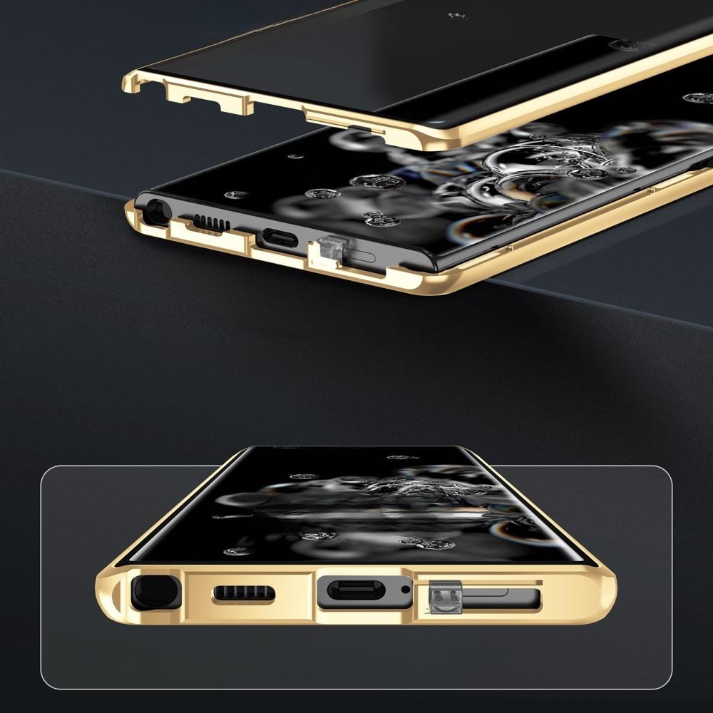 Samsung Galaxy S23 Plus Case, Magnetic Dual Glass, Gold