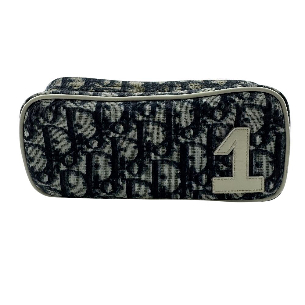 Dior No.1 Trotter PVC coated canvas Pouch Navy PVC coated canvas Used