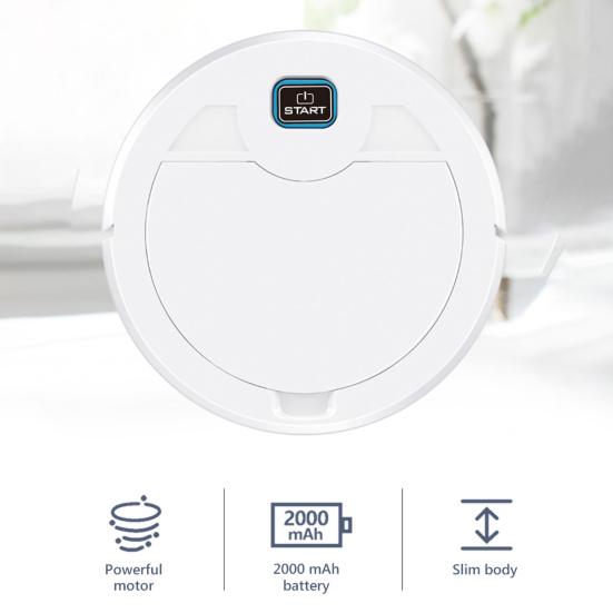 Wiederaufladbarer Automatischer Smart 1600Pa Bodenreinigungs-Kehrmaschinen-Roboter-Staubsauger