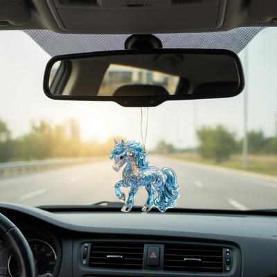 2D Acrylic Horse Year Hanging Ornament 2026 Lunar New Year Decor For Christmas Tree Window Door & Wall Lightweight Shiny De Q1X9