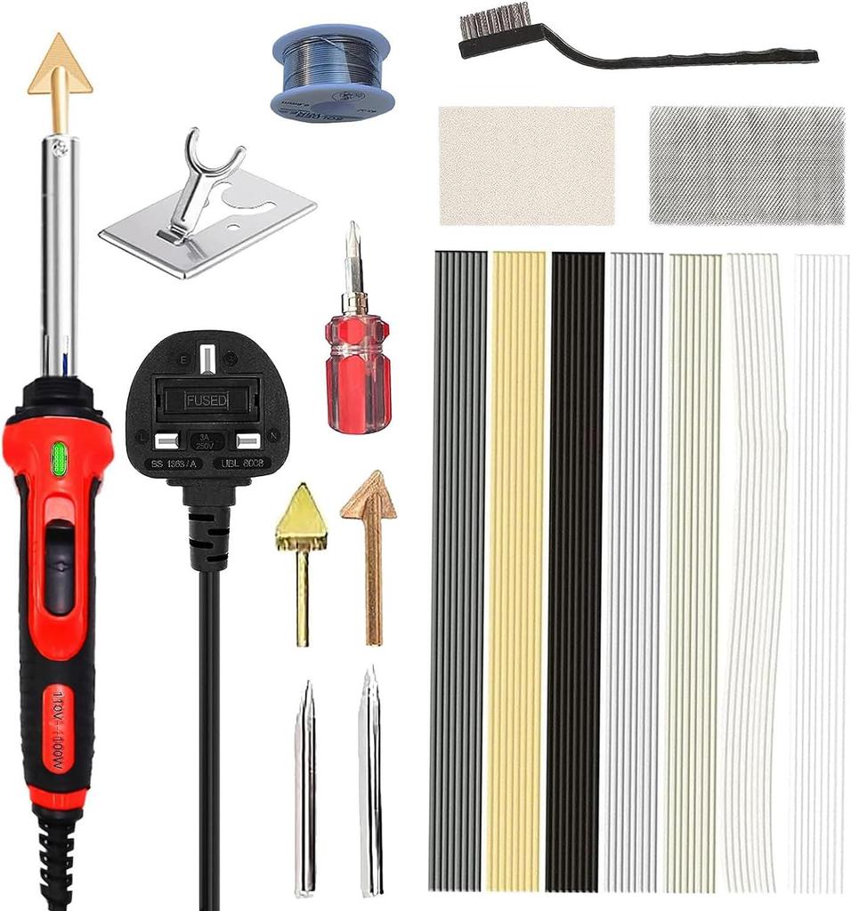 Electric Soldering Iron for Car Bumper Repair: Plastic Crack Welding and Auto Maintenance Tool Kit