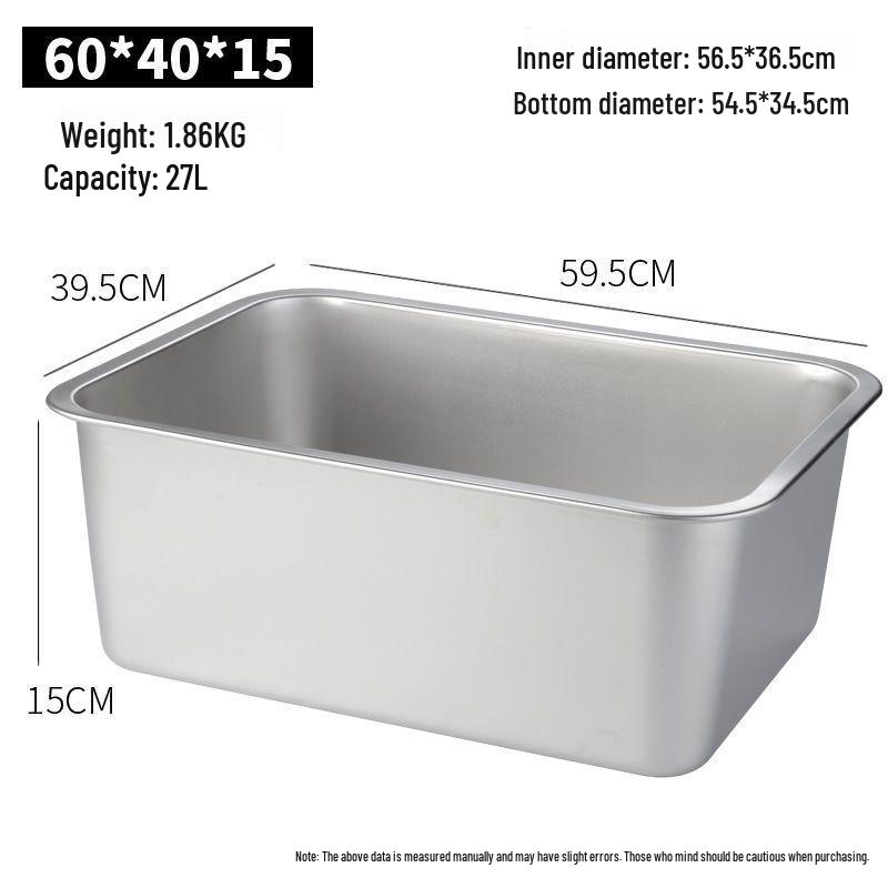 304 Stainless Steel Extra Large Deep Rectangular Self-Service Food Basin with Lid